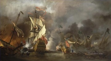  battle Canvas - naval battle of ships